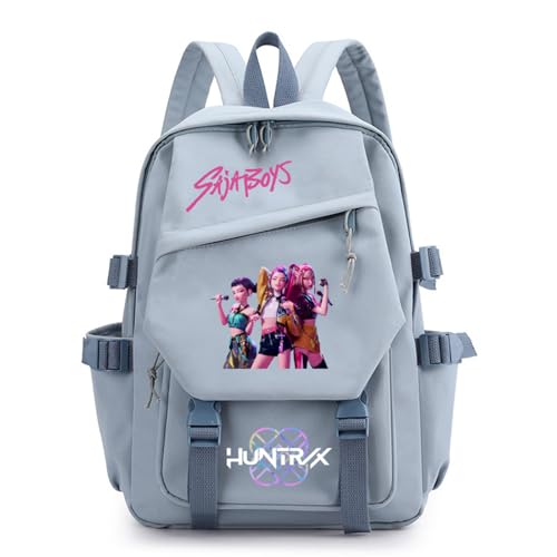 SaiDeng KPop Huntrix Rucksack – Wasserdichter K-Pop De-Mon H-Hunters Rucksack mit Laptopfach & großem Stauraum – Schulrucksack & Freizeitrucksack für Jungen, Mädchen & Fans – 42×29×13 cm – 410 g von SaiDeng