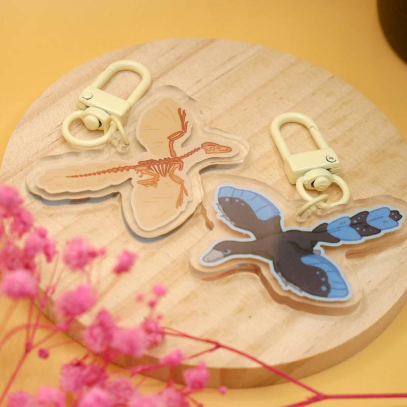 Archaeopteryx Anhänger Dino Schlüsselanhänger Mit Zwei Unterschiedlichen Seiten von SaiTheTinyMagpie