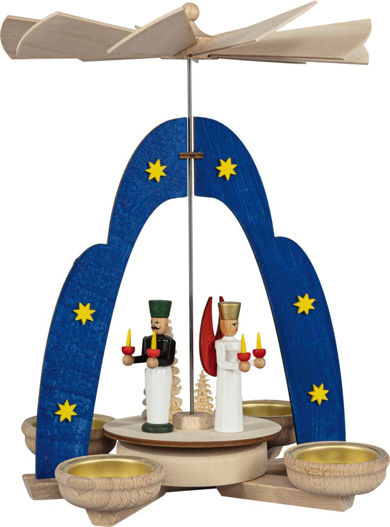 SAICO Original Weihnachtspyramide "Tischpyramide, Engel und Bergmann" für 4 Teelichte, HxØ: 25x17 cm SAICO Original Weihnachtspyramide "Tischpyramide, Engel und Bergmann" für 4 Teelichte, HxØ: 25x17 cm von Saico Original