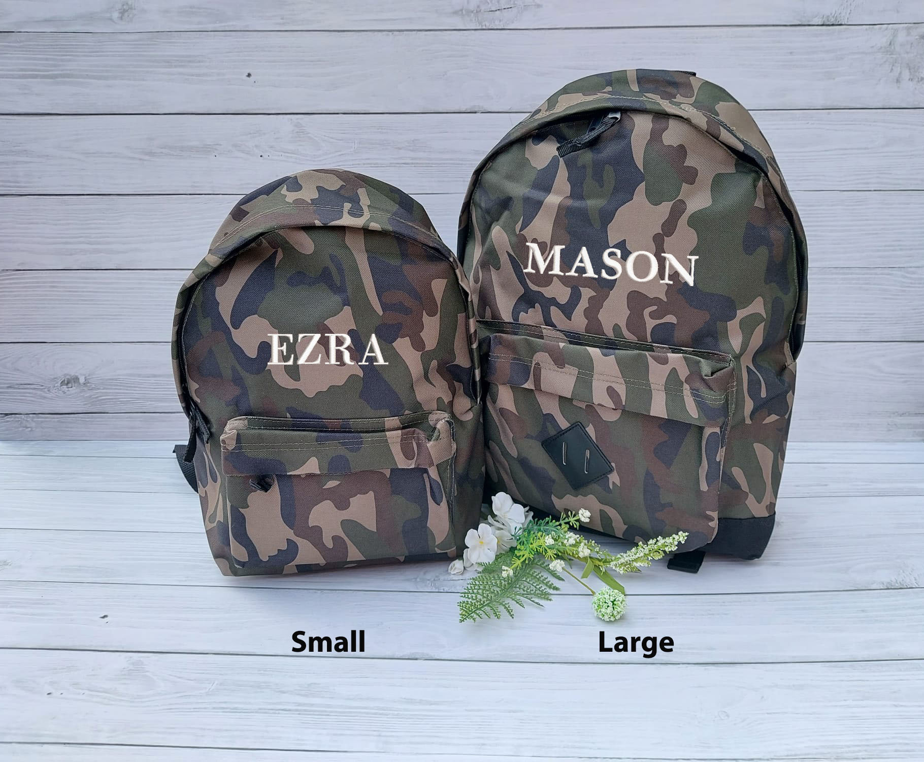 Gestickter Camouflage Kleinkind-Schulrucksack, Personalisierte Kleine Tasche, Schultasche Für Jungen, Schultasche, Kindergartentasche von SaidWithThreadCo