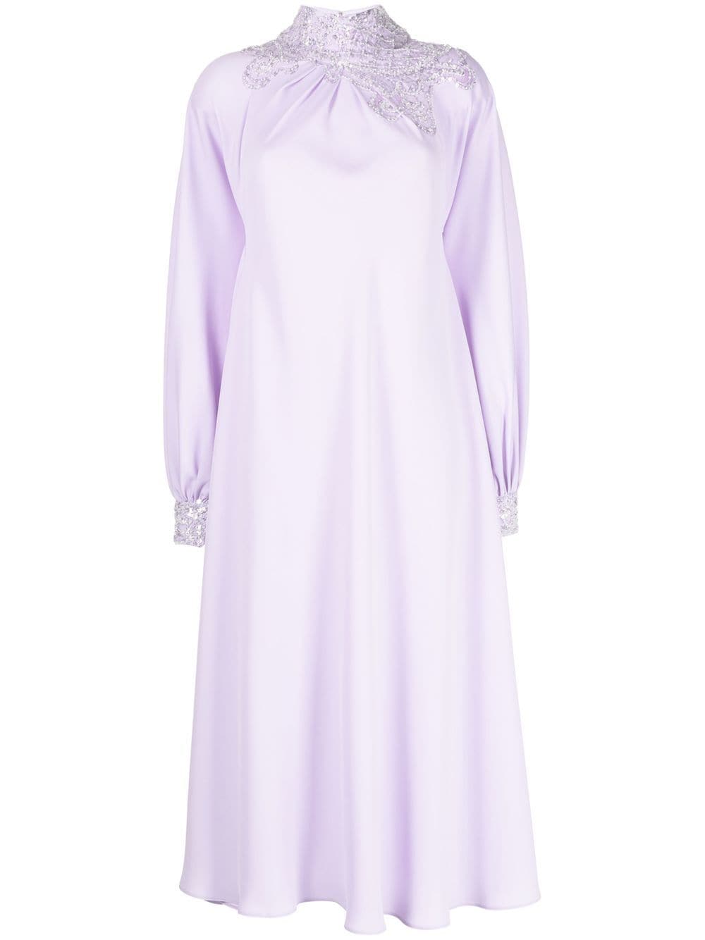 Saiid Kobeisy Besticktes Midikleid - Violett von Saiid Kobeisy