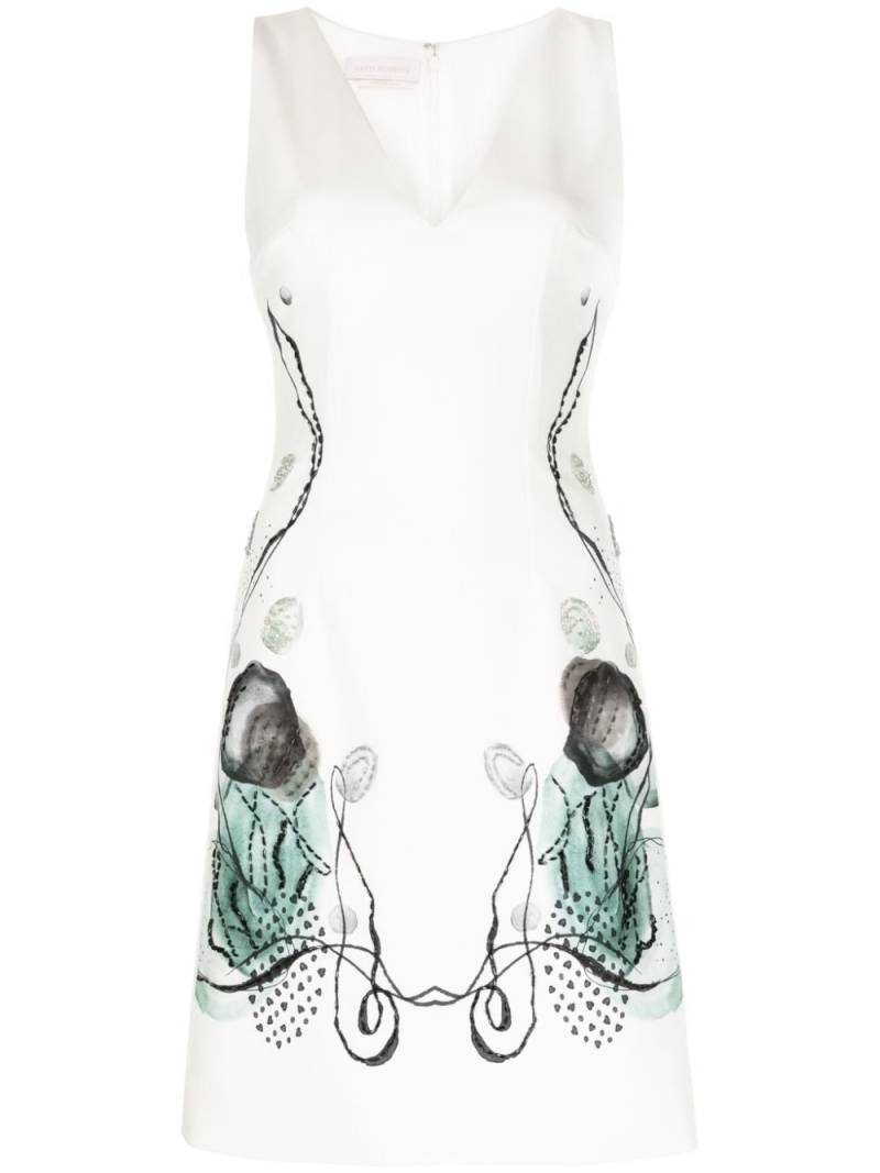 Saiid Kobeisy Kleid mit abstraktem Print - Weiß von Saiid Kobeisy