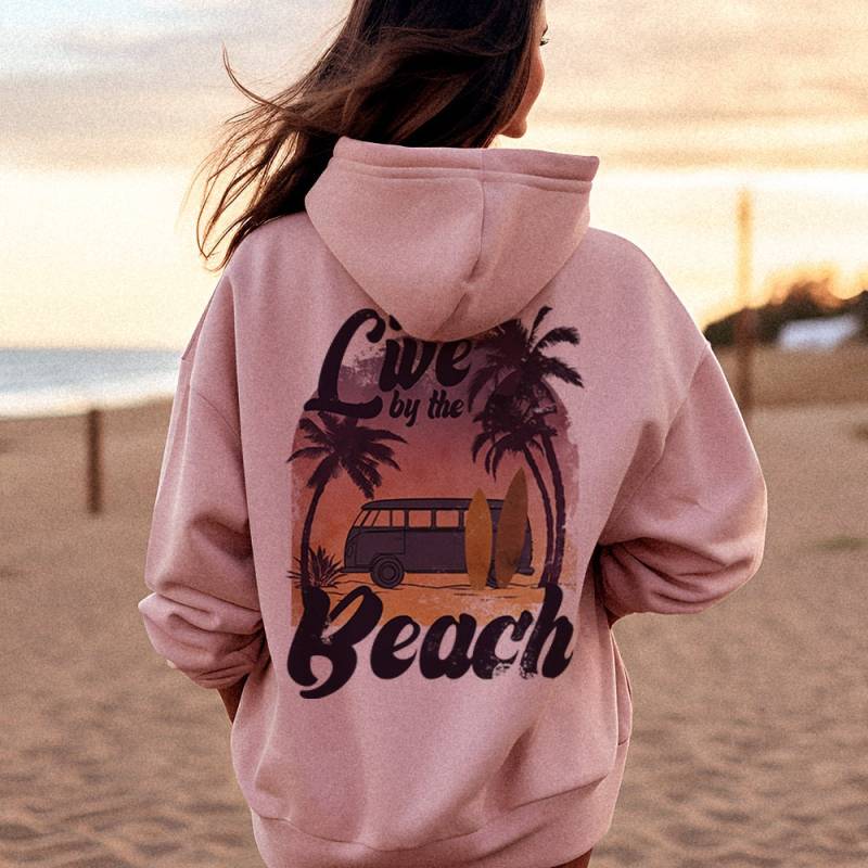 Surfer Hoodie For Women in Pink, Van Life Pullover With Oversize Fit, Comfy Sweatshirt, Kite Surfer & Watersports von Sailawayonline