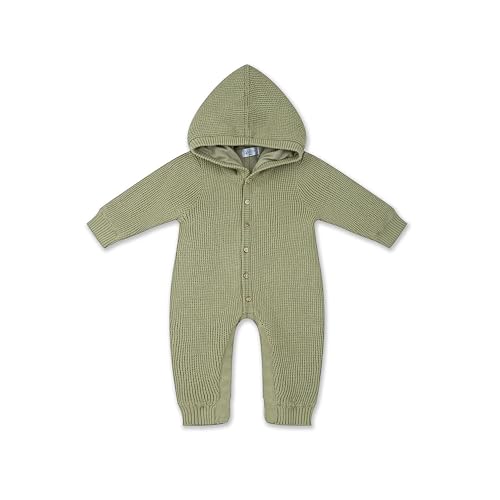 Sailing Baby Overall Strampler für Jungen Strickstrampler mit Kapuze und Baumwollfutter (Grün, 0-3 Monate) von Sailing