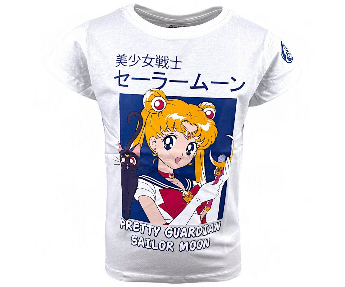 Sailor Moon T-Shirt mit Anime Print Mädchen Kurzarmshirt aus Baumwolle Gr. 134- 164 cm von Sailor Moon
