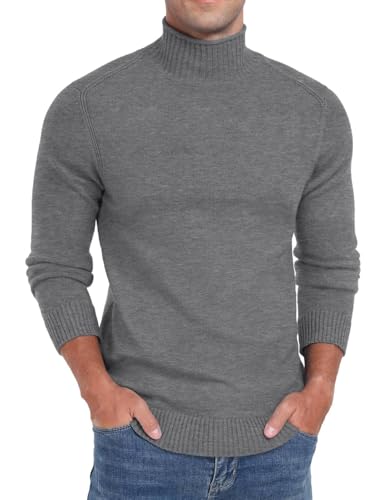 Sailwind Rollkragenpullover Herren Rollkragenshirt Unterzieh Rolli Langarm Dünner Rollkragenpulli Rollkragen Herren T-Shirt Turtleneck Herren Longsleeve Sweater (Grau, XXL) von Sailwind