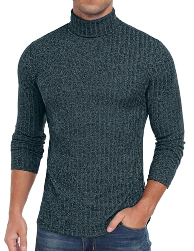 Sailwind Rollkragenshirt Herren Oberteile Lässig Pullover Weiche Strickpullover Hautfreundlich Langarmshirt Komfortabel Langärmelig Herbst T-Shirt (Dunkelgrün, XXL) von Sailwind