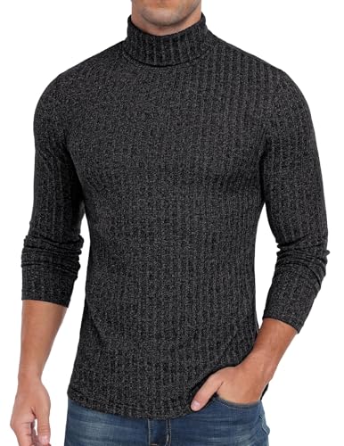 Sailwind Rollkragenshirt Herren T-Shirts Lässig Pullover Weiche Oberteile Hautfreundlich Langarmshirt Komfortabel Langärmelig Herbst Langarmshirt (Murky Grau, L) von Sailwind