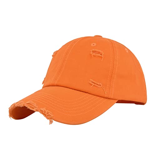 Baseball Cap Herren, Baseball Cap Damen,Verstellbare Baumwolle Kappe Basecap Retro Mützen Outdoor Running Freizeit Baseballkappe Hat Einheitsgröße für Herren und Damen (Orange, Einheitsgröße) von Saingace