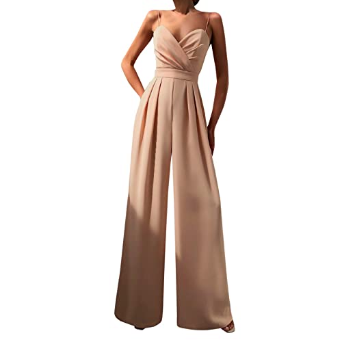 Saingace Jumpsuit Damen Elegant,Maler Bundhose,Jumpsuit Hochzeit,Overall Rot Damen Elegant,Arbeitshose Mit Reflektoren,Umstands Jumpsuit Hochzeit,Jumpsuit Eng Schwarz (01#orange, L) von Saingace