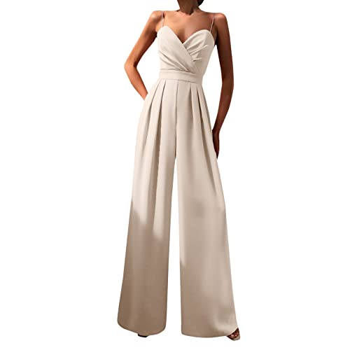 Saingace Jumpsuit Damen Elegant,Maler Bundhose,Jumpsuit Hochzeit,Overall Rot Damen Elegant,Arbeitshose Mit Reflektoren,Umstands Jumpsuit Hochzeit,Jumpsuit Eng Schwarz (01#rosa, M) von Saingace