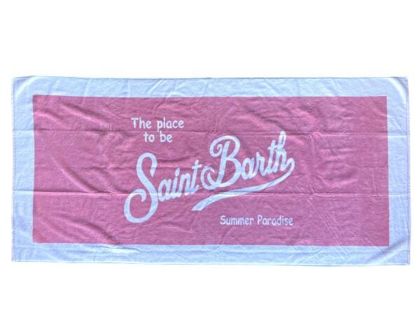 Saint Barth - Saint Barth XL-Strandtuch, Badetuch, Rosa-Weiß von Saint Barth