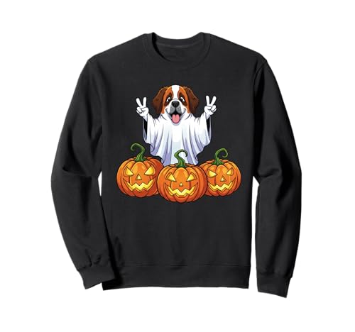Bernhardiner Geist Kürbis Boo Halloween Kinder Herren Damen Sweatshirt Bernhardiner Geist Kürbis Boo Halloween Kinder Herren Damen Sweatshirt von Saint Bernard Dog Halloween Ghost Pumpkin Outfits