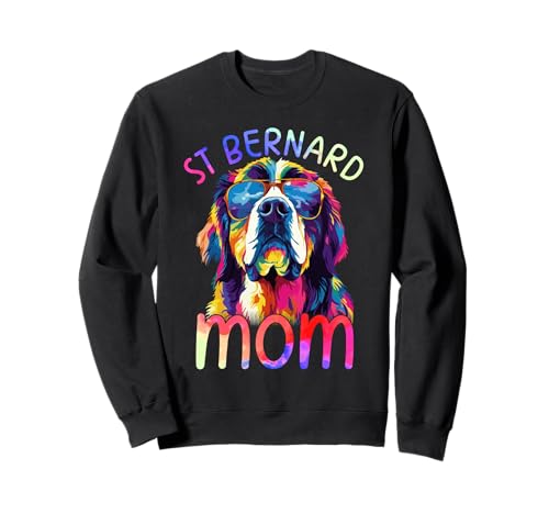 Bernhardiner Mama, bunt, Pop-Art, Bernhardiner-Hund Sweatshirt von Saint Bernard Dog Lovers Designs