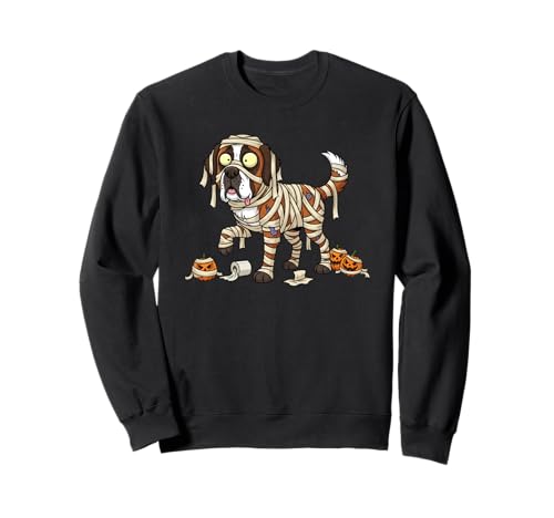 Lustiger Bernhardiner, Mama, Kürbis, Halloween, Kinder, Herren und Damen Sweatshirt von Saint Bernard Lovers Halloween Outfits Boy Girl
