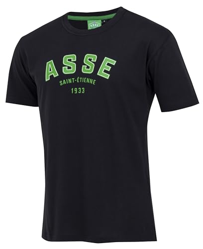 AS SAINT-ETIENNE Herren-T-Shirt ASSE – Offizielle Kollektion, Schwarz , XXL von Saint Etienne