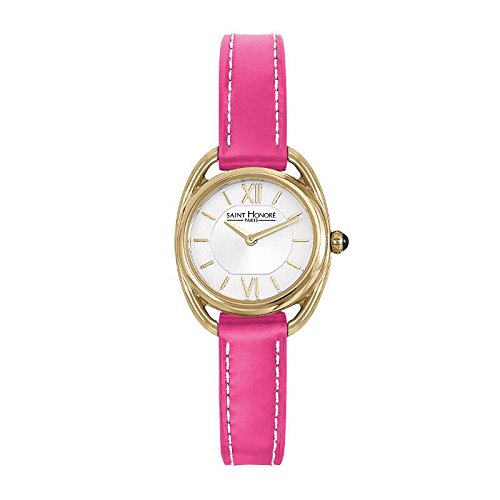Saint-Honoré Quarzuhr für Damen Saphirglas Lederarmband rosa Armbanduhr Made in France 7210263AIT-PIN von Saint Honoré
