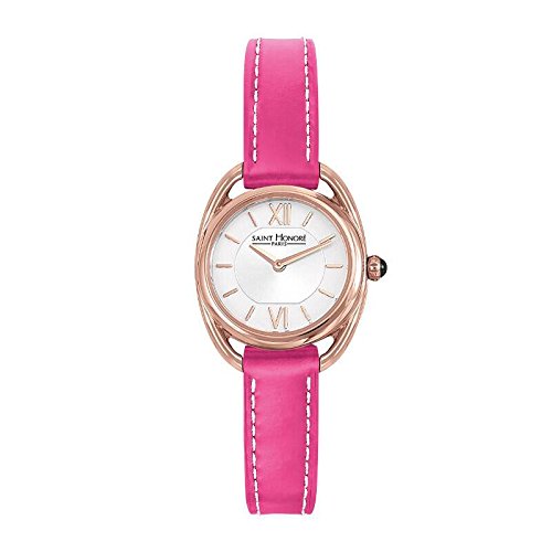 Saint-Honoré Quarzuhr für Damen Saphirglas Lederarmband rosa Armbanduhr Made in France 7210268AIR-PIN von Saint Honoré