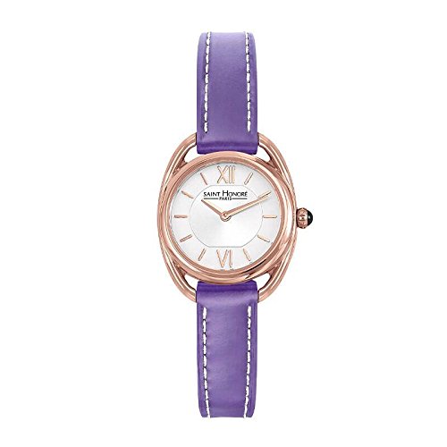 Saint-Honoré Quarzuhr für Damen Saphirglas Lederarmband violett Armbanduhr Made in France 7210268AIR-PUR von Saint Honoré