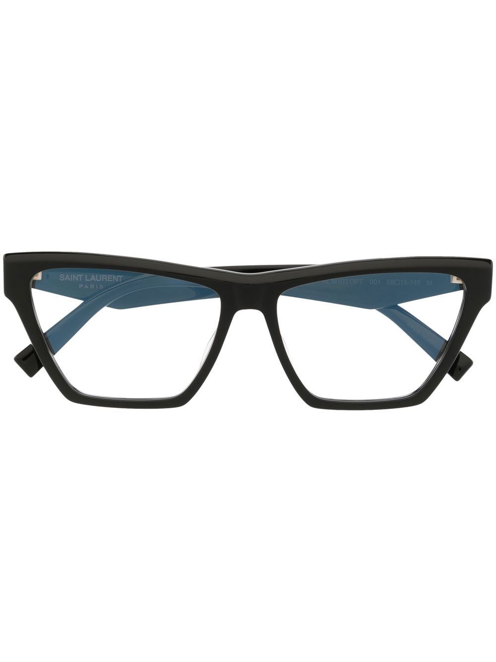 Saint Laurent Eyewear Brille mit eckigem Gestell - Schwarz von Saint Laurent Eyewear