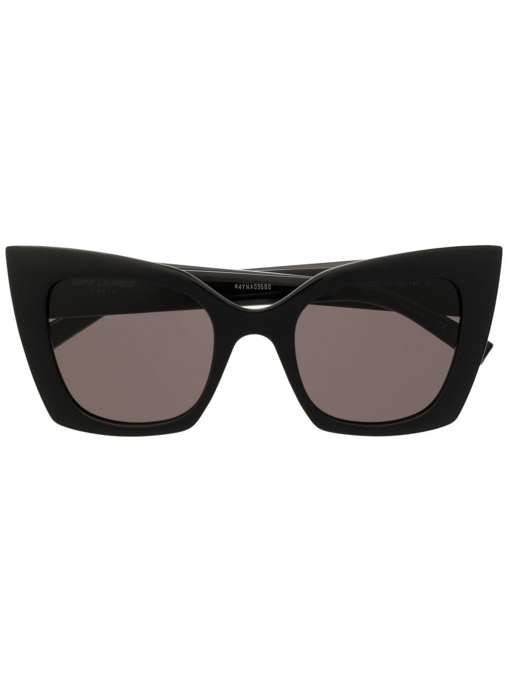 Saint Laurent Eyewear Cat-Eye-Sonnenbrille mit dickem Gestell - Schwarz von Saint Laurent Eyewear