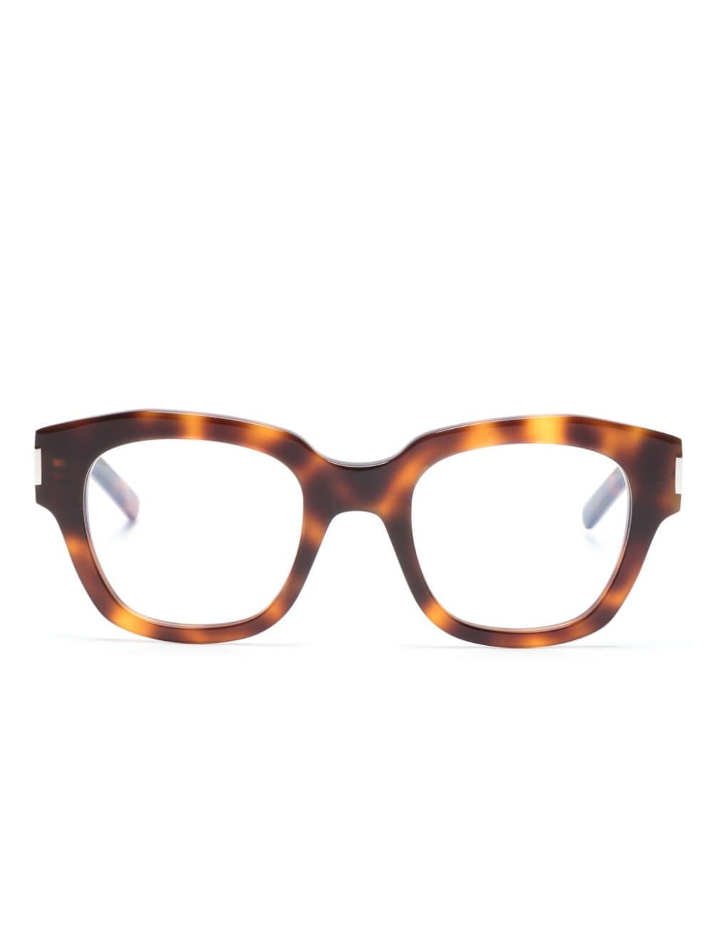 Saint Laurent Eyewear Eckige Brille in Schildpattoptik - Braun von Saint Laurent Eyewear