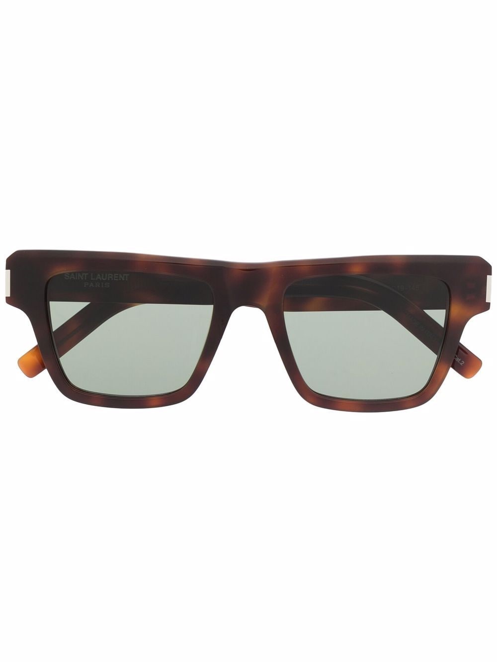 Saint Laurent Eyewear Eckige Sonnenbrille in Schildpattoptik - Braun von Saint Laurent Eyewear