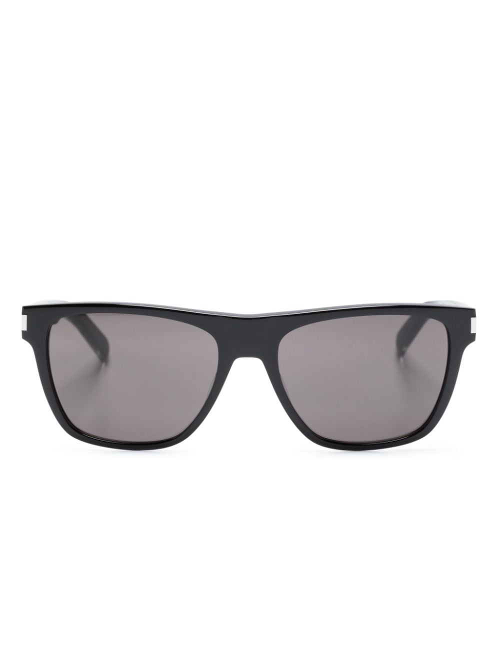 Saint Laurent Eyewear Eckige Sonnenbrille mit Logo-Gravur - Schwarz von Saint Laurent Eyewear