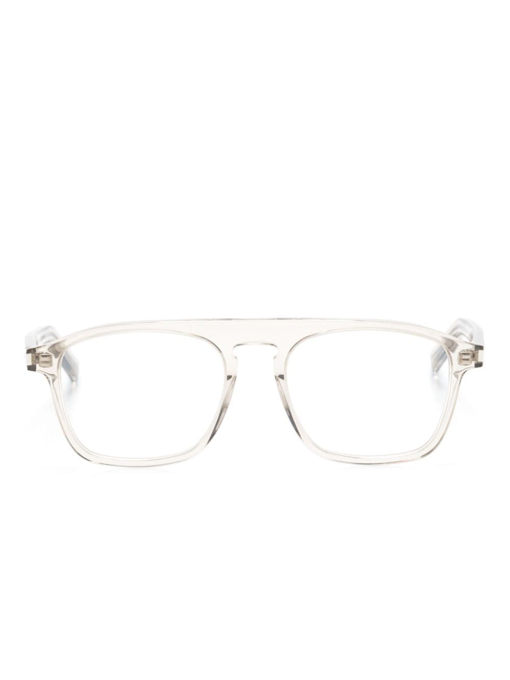 Saint Laurent Eyewear SL157 Brille mit rundem Gestell - Nude von Saint Laurent Eyewear