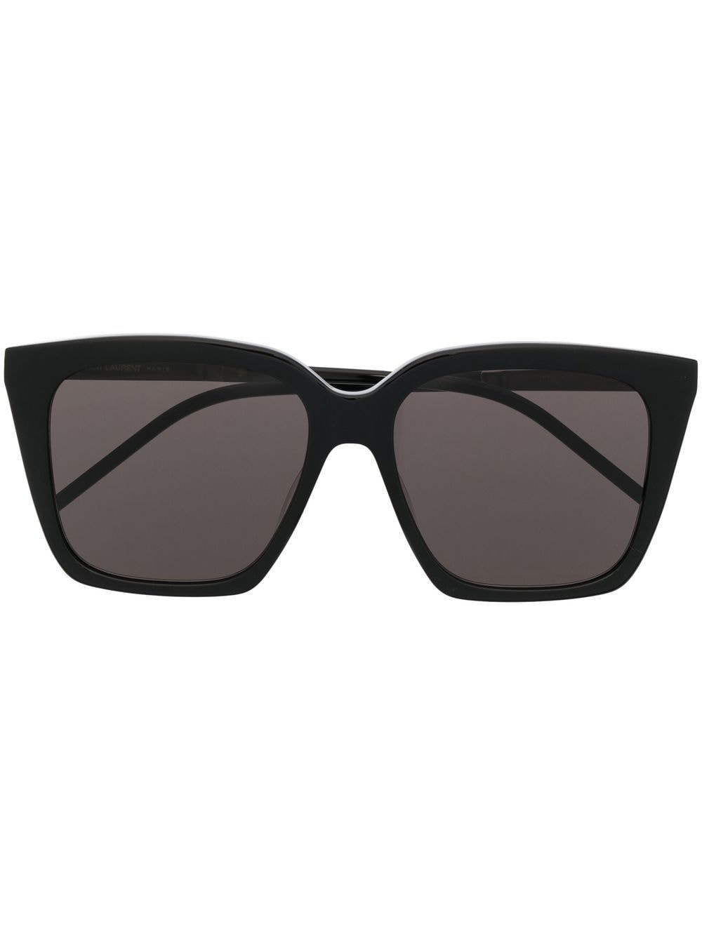 Saint Laurent Eyewear Sonnenbrille mit Logo-Schild - Schwarz von Saint Laurent Eyewear