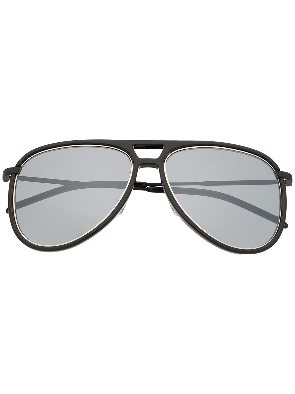 Saint Laurent Eyewear Verspiegelte Pilotenbrille - Schwarz von Saint Laurent Eyewear