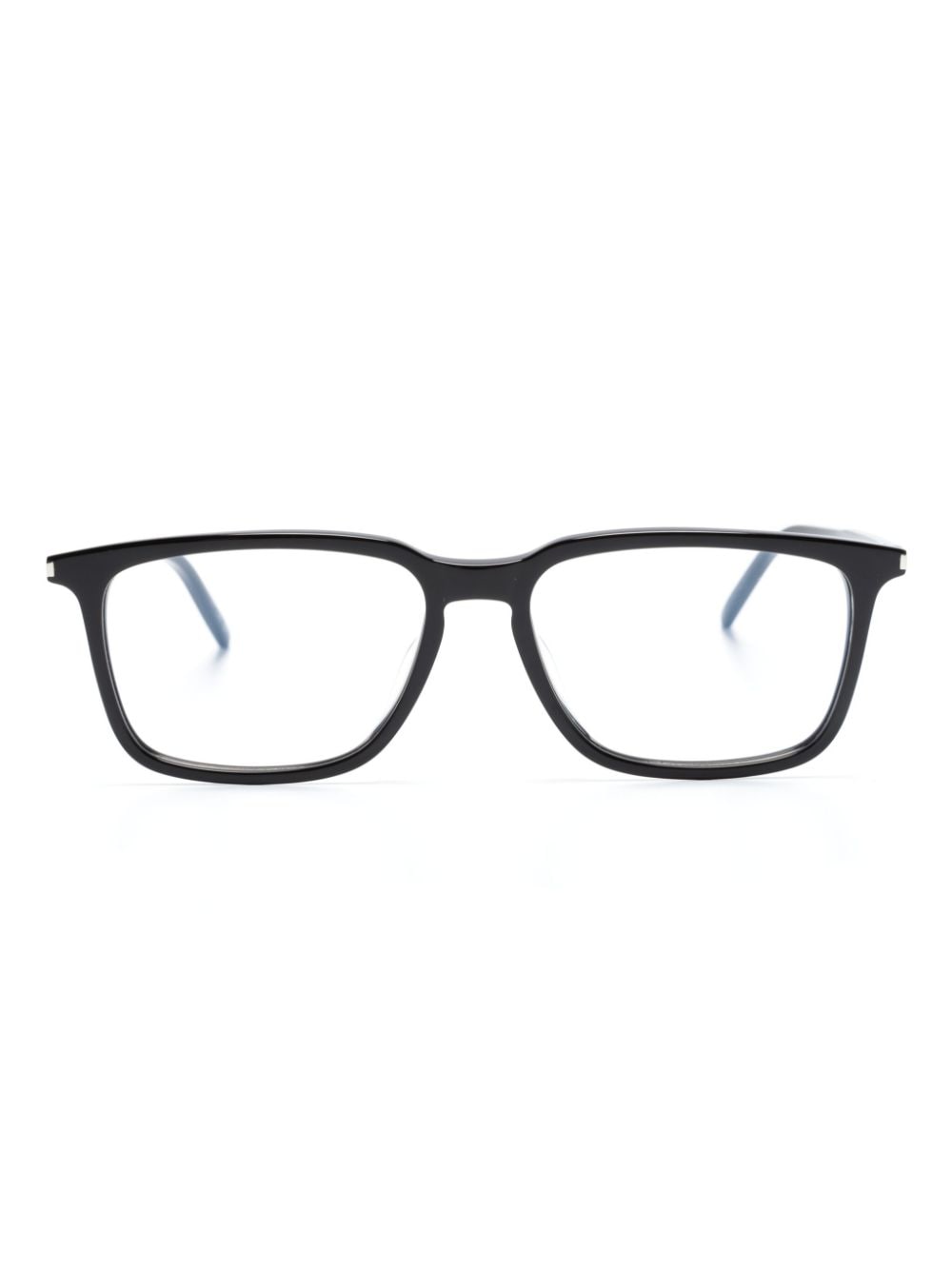 Saint Laurent Eyewear Eckige Brille mit Logo-Gravur - Schwarz von Saint Laurent Eyewear