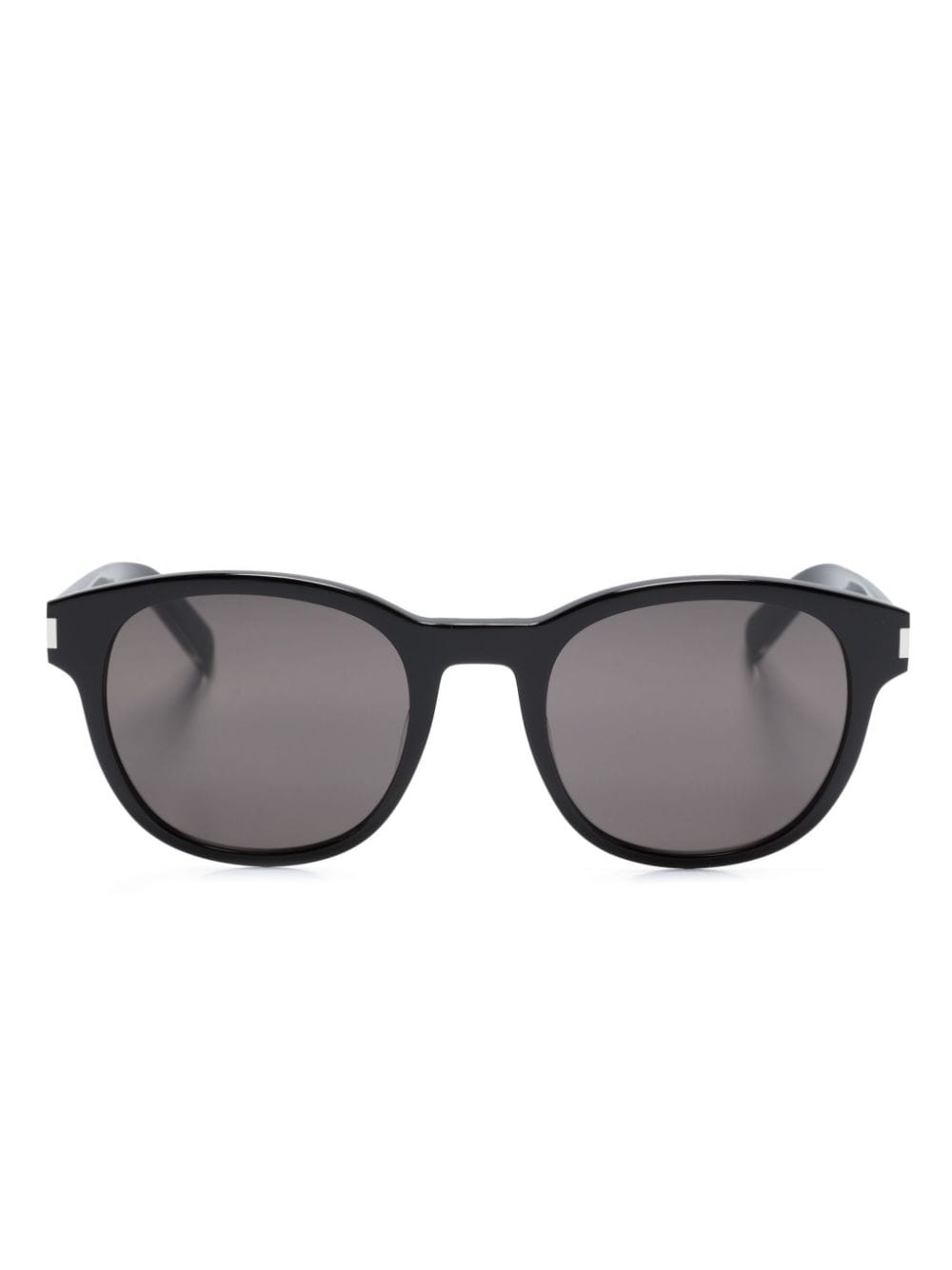 Saint Laurent Eyewear Eckige Sonnenbrille mit Logo-Gravur - Schwarz von Saint Laurent Eyewear