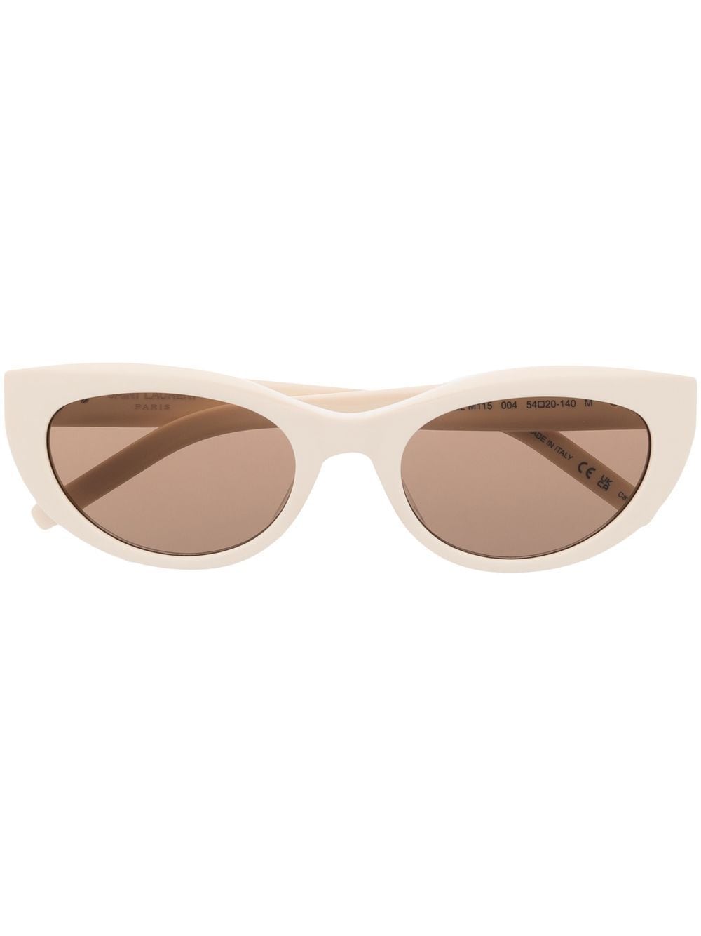 Saint Laurent Eyewear Cat-Eye-Sonnenbrille mit Logo - Weiß von Saint Laurent Eyewear