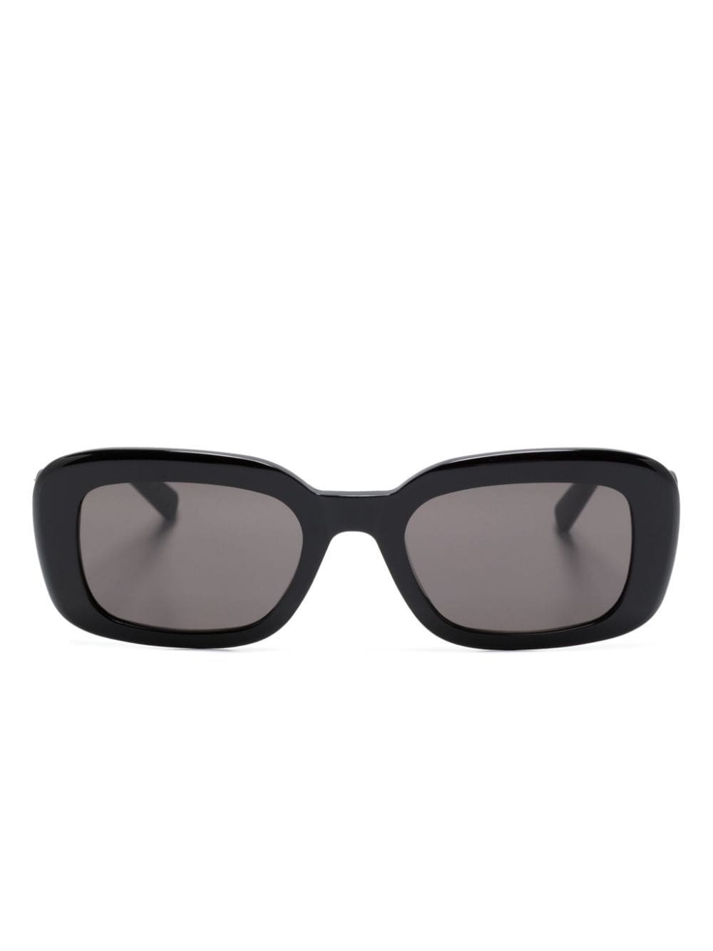 Saint Laurent Eyewear Eckige Sonnenbrille mit Logo - Schwarz von Saint Laurent Eyewear