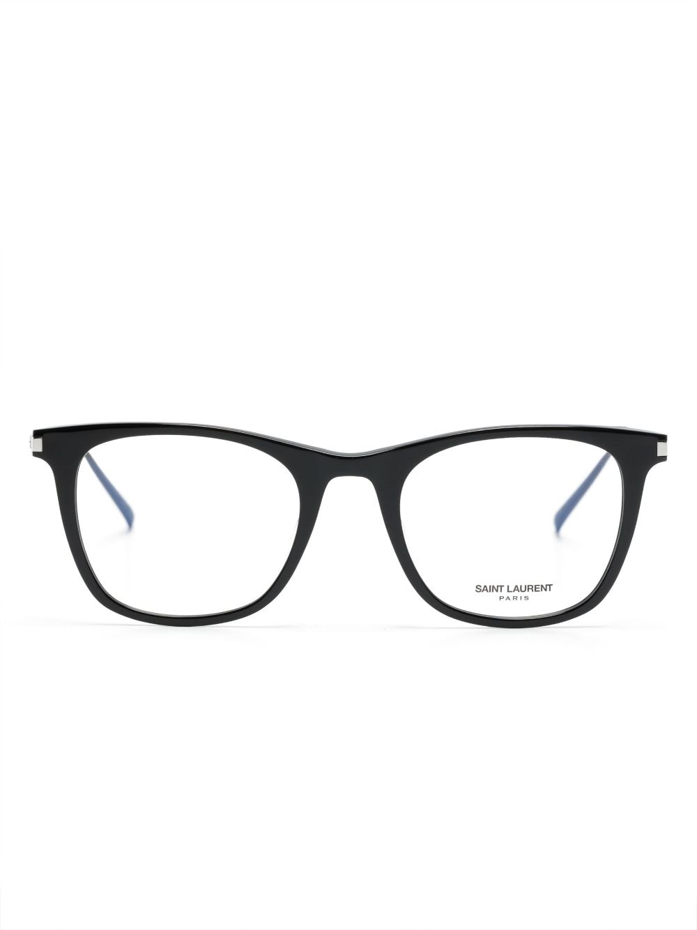 Saint Laurent Eyewear Runde Brille mit Logo-Print - Schwarz von Saint Laurent Eyewear