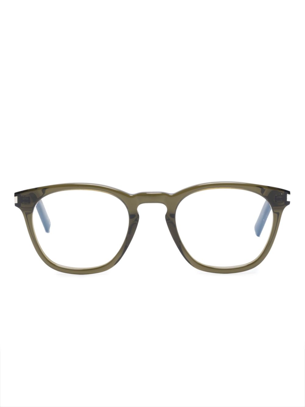 Saint Laurent Eyewear Runde Brille mit Glanzoptik - Grün von Saint Laurent Eyewear