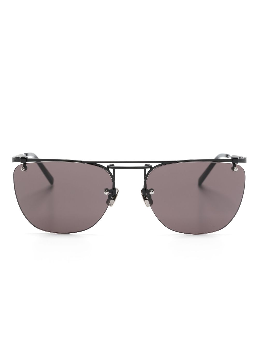 Saint Laurent Eyewear Sonnenbrille mit rundem Gestell - Schwarz von Saint Laurent Eyewear