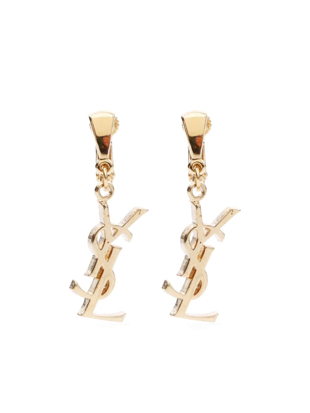 Saint Laurent Pre-Owned YSL Ohrclips mit Logo - Gold von Saint Laurent Pre-Owned