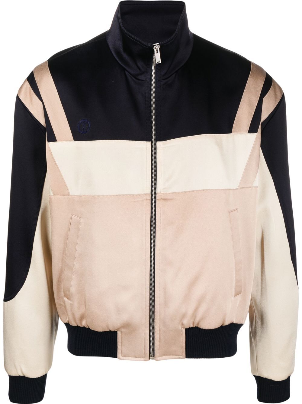 Saint Laurent Bomberjacke mit Kontrasteinsätzen - Nude von Saint Laurent