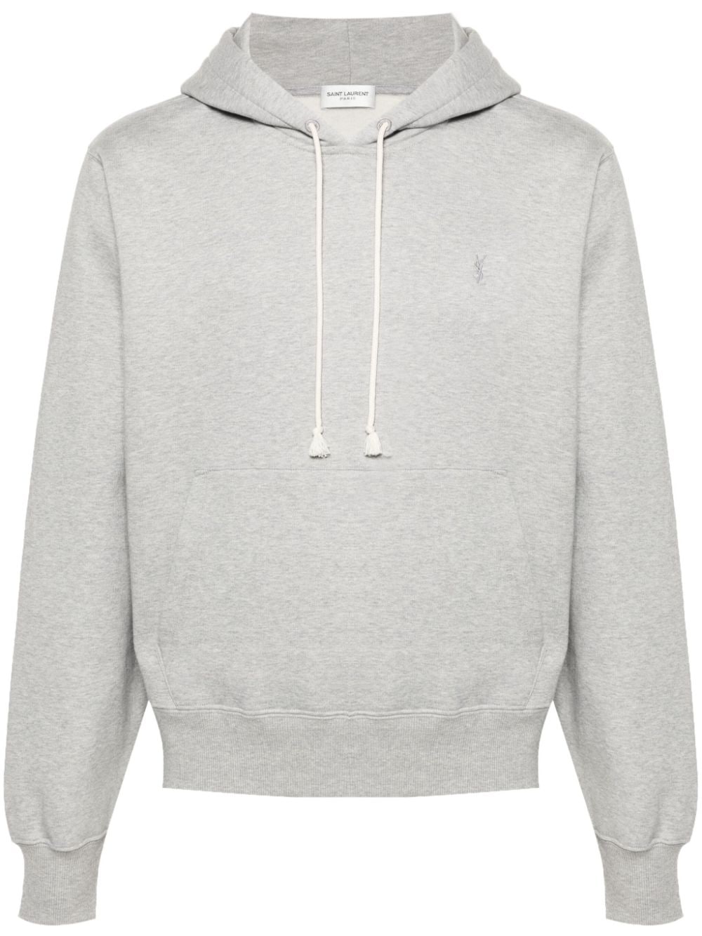 Saint Laurent Cassandre Hoodie aus Bio-Baumwolle - Grau von Saint Laurent