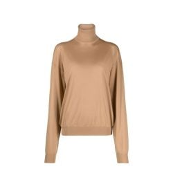 Saint Laurent Damenpullover Aus Reiner Schurwolle In Braun von Saint Laurent