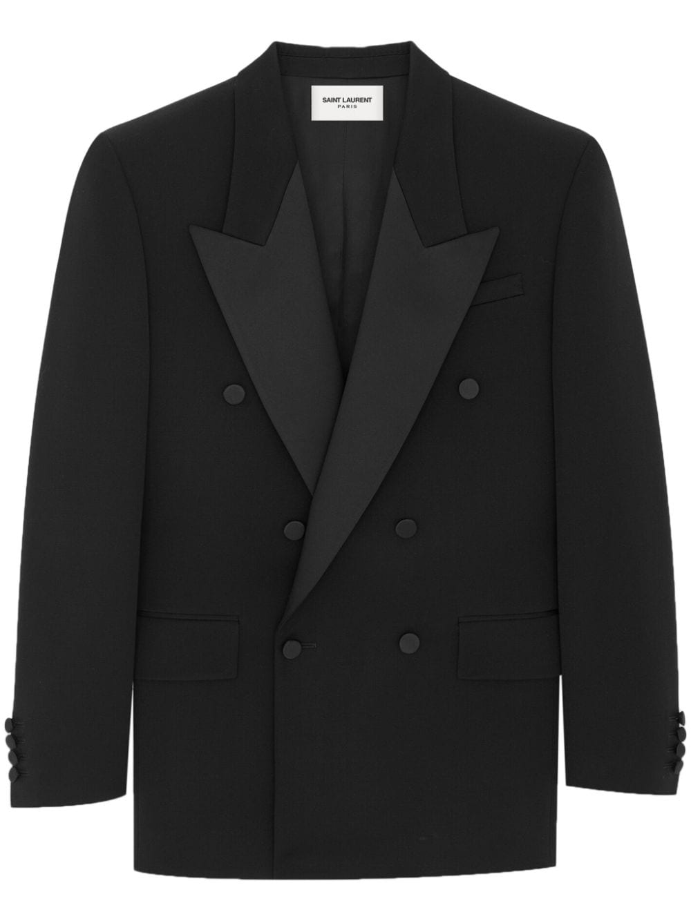 Saint Laurent Doppelreihiger Smoking-Blazer - Schwarz von Saint Laurent