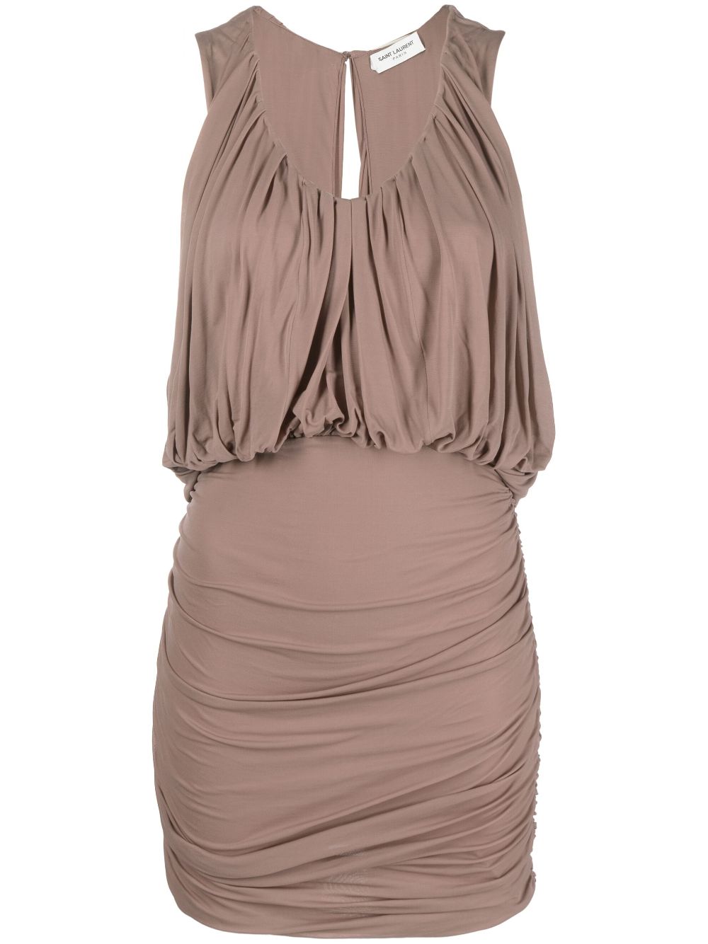 Saint Laurent Drapiertes Minikleid - Nude von Saint Laurent