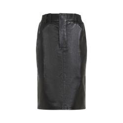 Saint Laurent Eleganter Schwarzer Lammlederrock von Saint Laurent