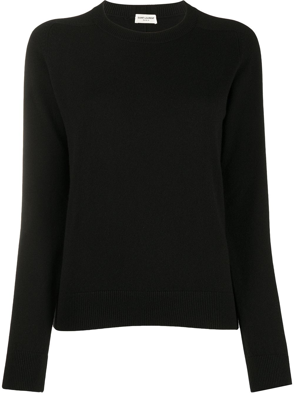 Saint Laurent Gerippter Kaschmirpullover - Schwarz von Saint Laurent