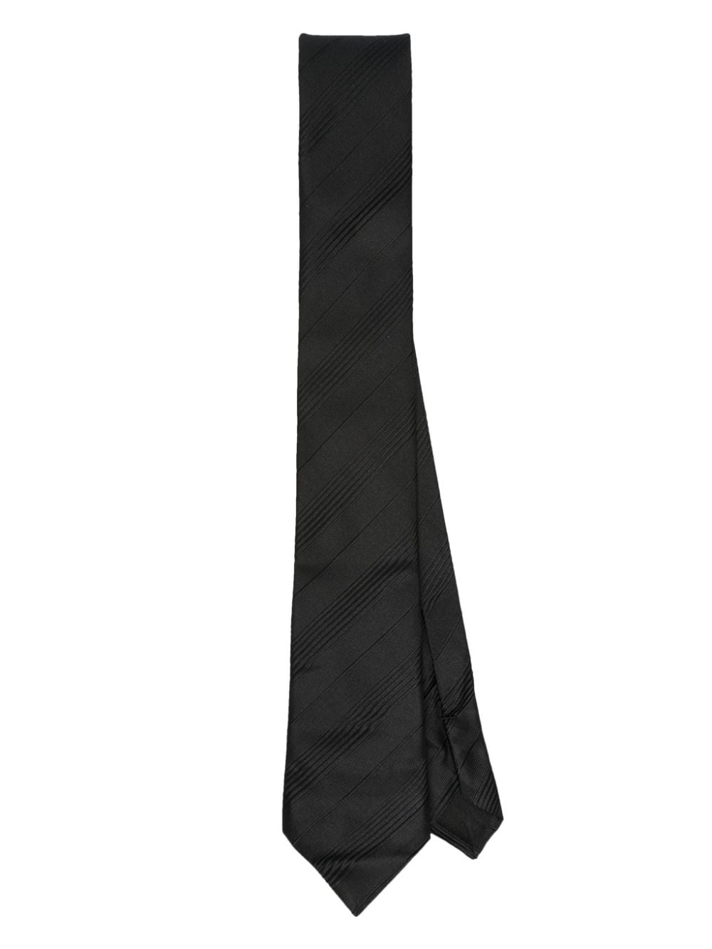 Saint Laurent Gestreifte Krawatte aus Seide - Schwarz von Saint Laurent