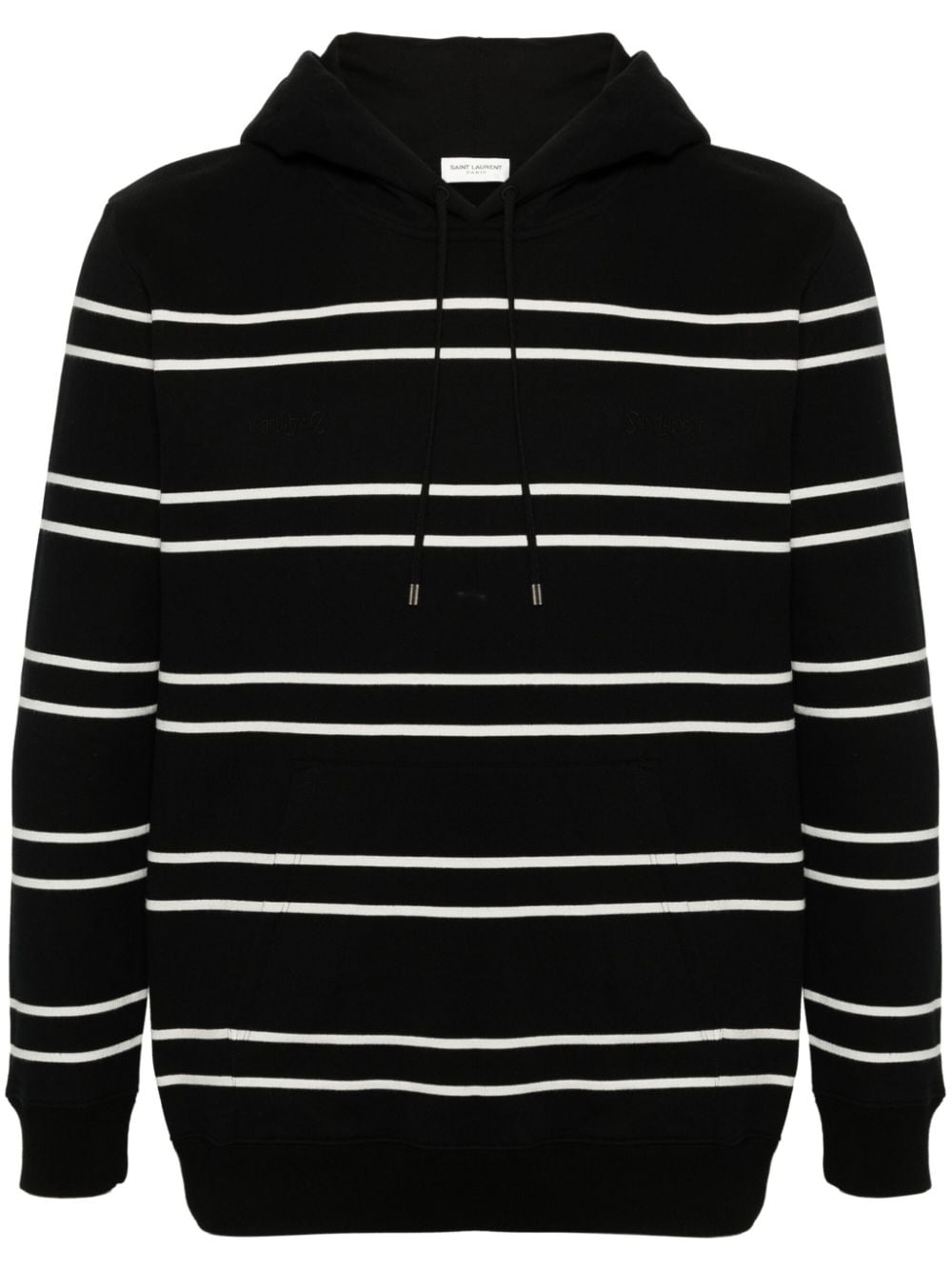 Saint Laurent Gestreifter Hoodie - Schwarz von Saint Laurent