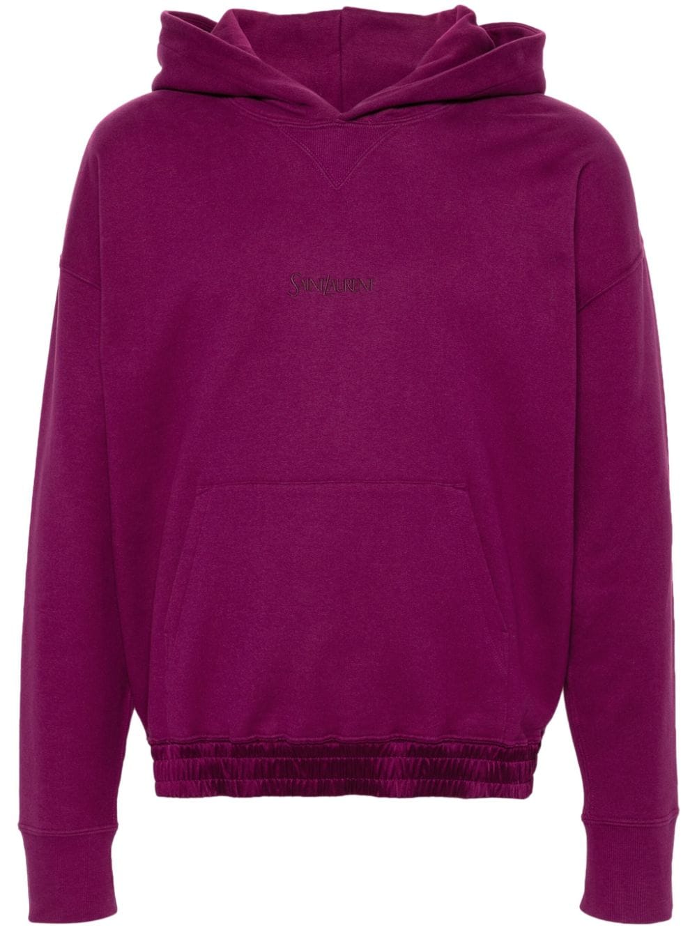 Saint Laurent Hoodie mit Logo-Stickerei - Violett von Saint Laurent