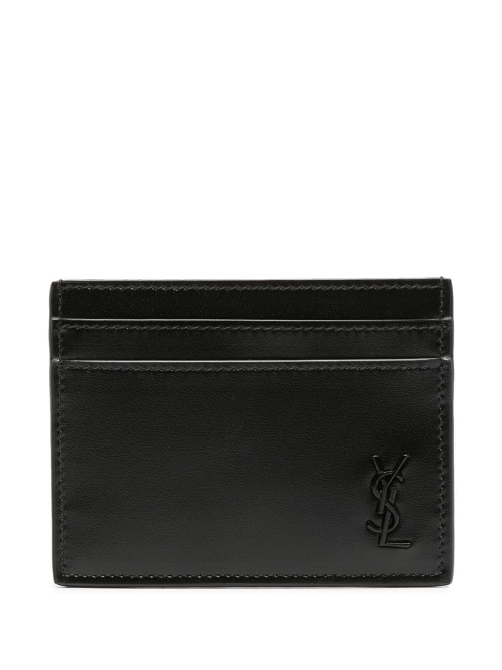 Saint Laurent Kartenetui mit Logo-Schild - Schwarz von Saint Laurent